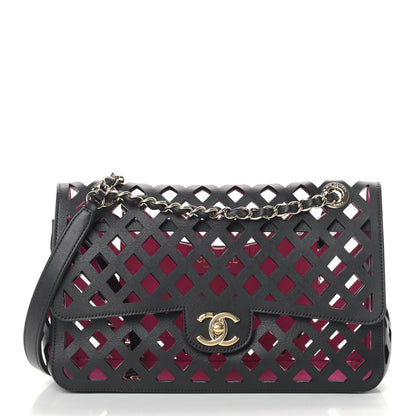 Chanel Lambskin Sea Through Flap Black Multicolor 3 of 14