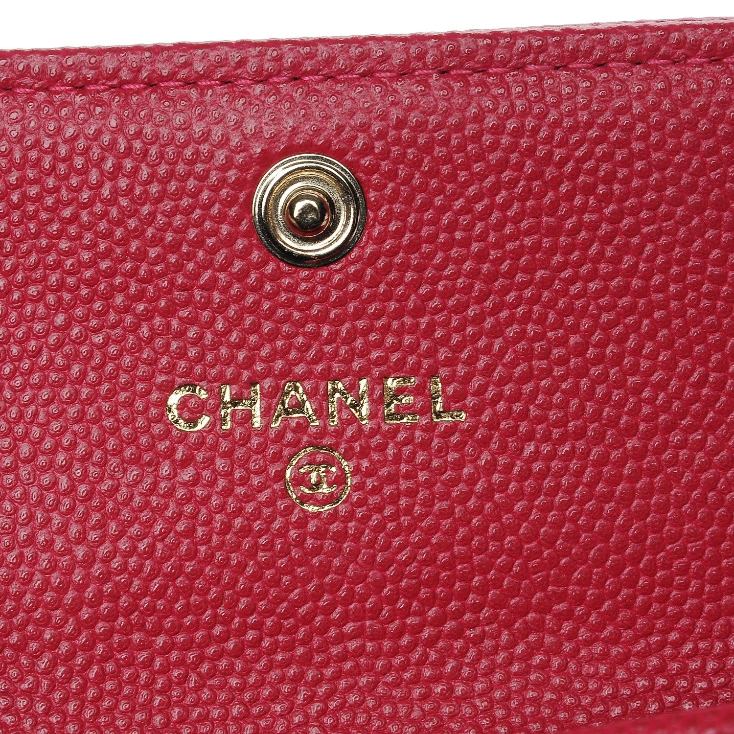 Chanel Caviar Quilted Boy Card Holder Wallet Fuchsia 6 of 9