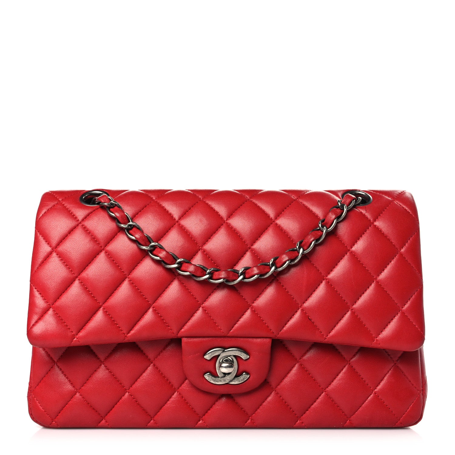 Chanel Lambskin Quilted Medium Double Flap Red 1 of 10