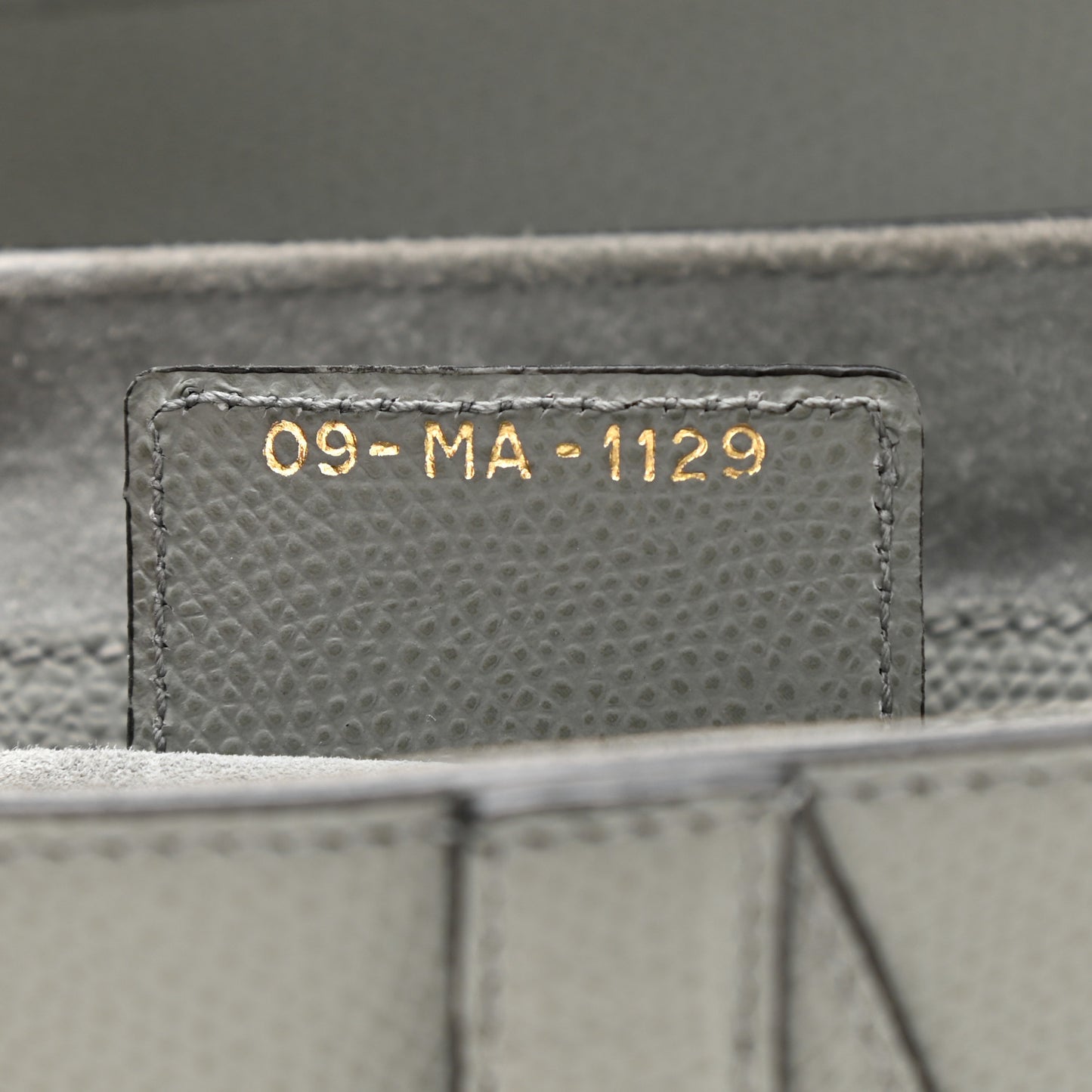 Grained Calfskin Saddle Bag Grey