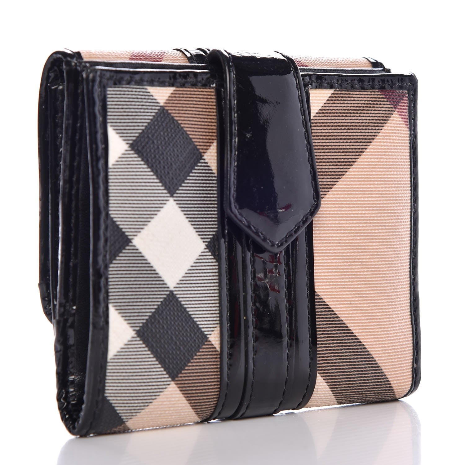 Burberry Supernova Check Compact Wallet Black 3 of 11