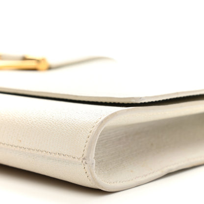 Saint Laurent Textured Calfskin Classic Y Ligne Clutch White 8 of 9
