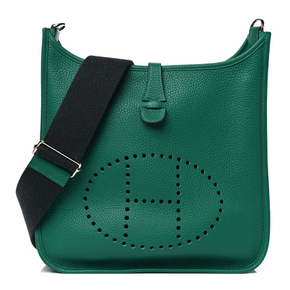 Hermes Taurillon Clemence Evelyne III PM Vert Vertigo Vert Fonce 1 of 4