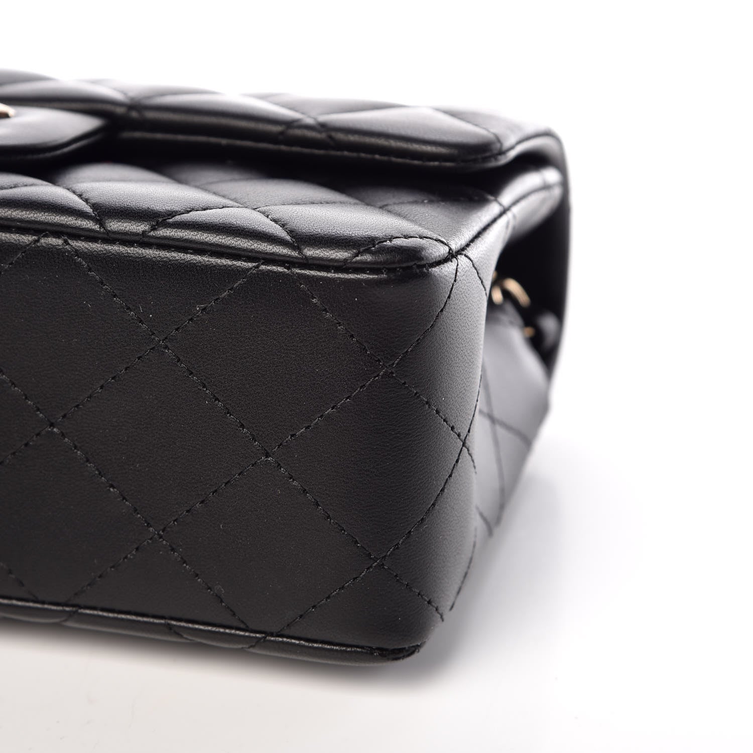 Chanel Lambskin Quilted Mini Rectangular Flap Black 6 of 10