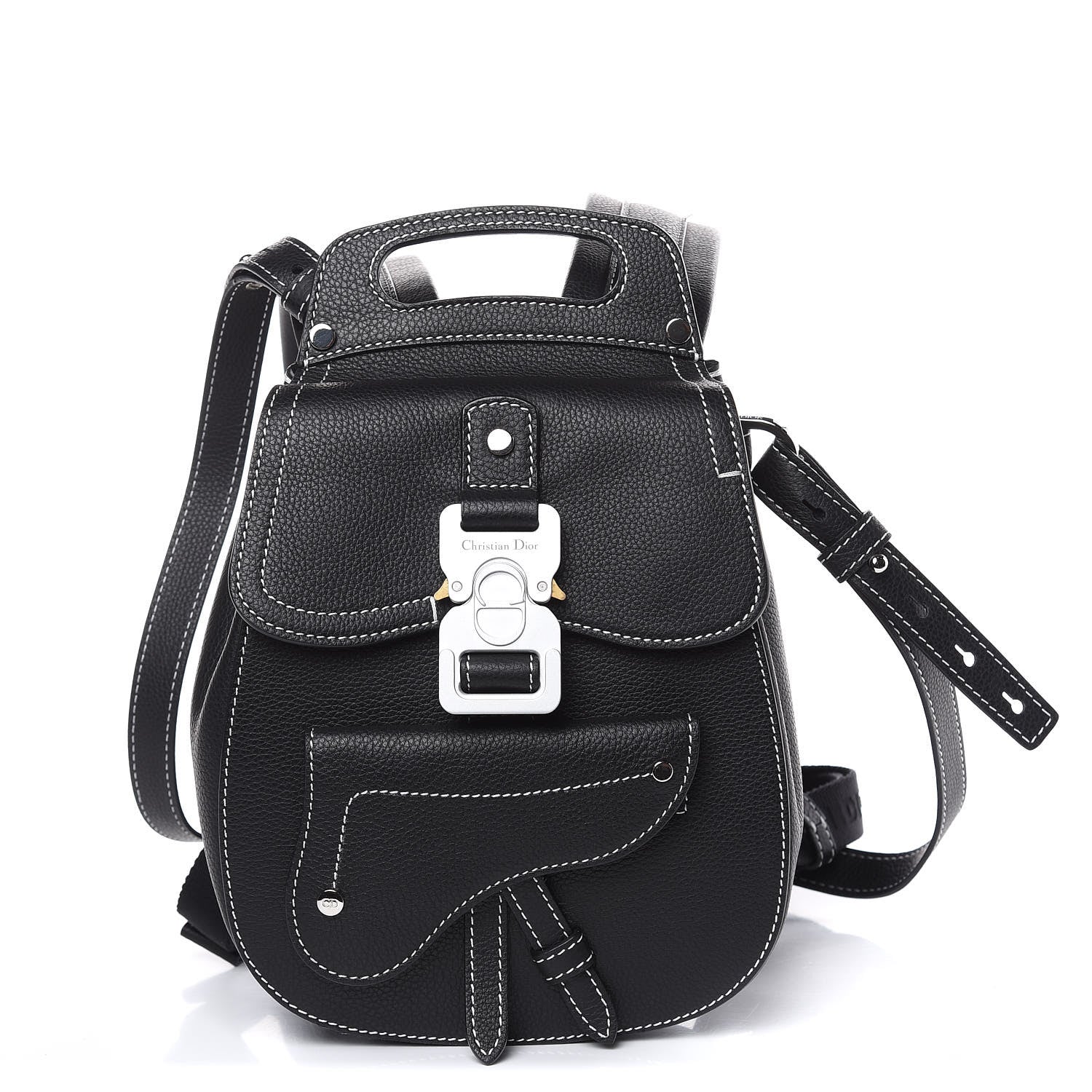 Christian Dior Calfskin Saddle Backpack Black 1 of 10