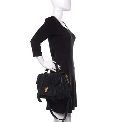 Proenza Schouler Suede Medium PS1 Satchel Navy 2 of 17