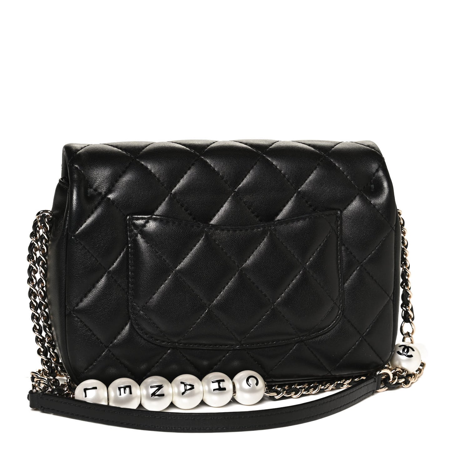 Lambskin Quilted Small My Precious Flap Black