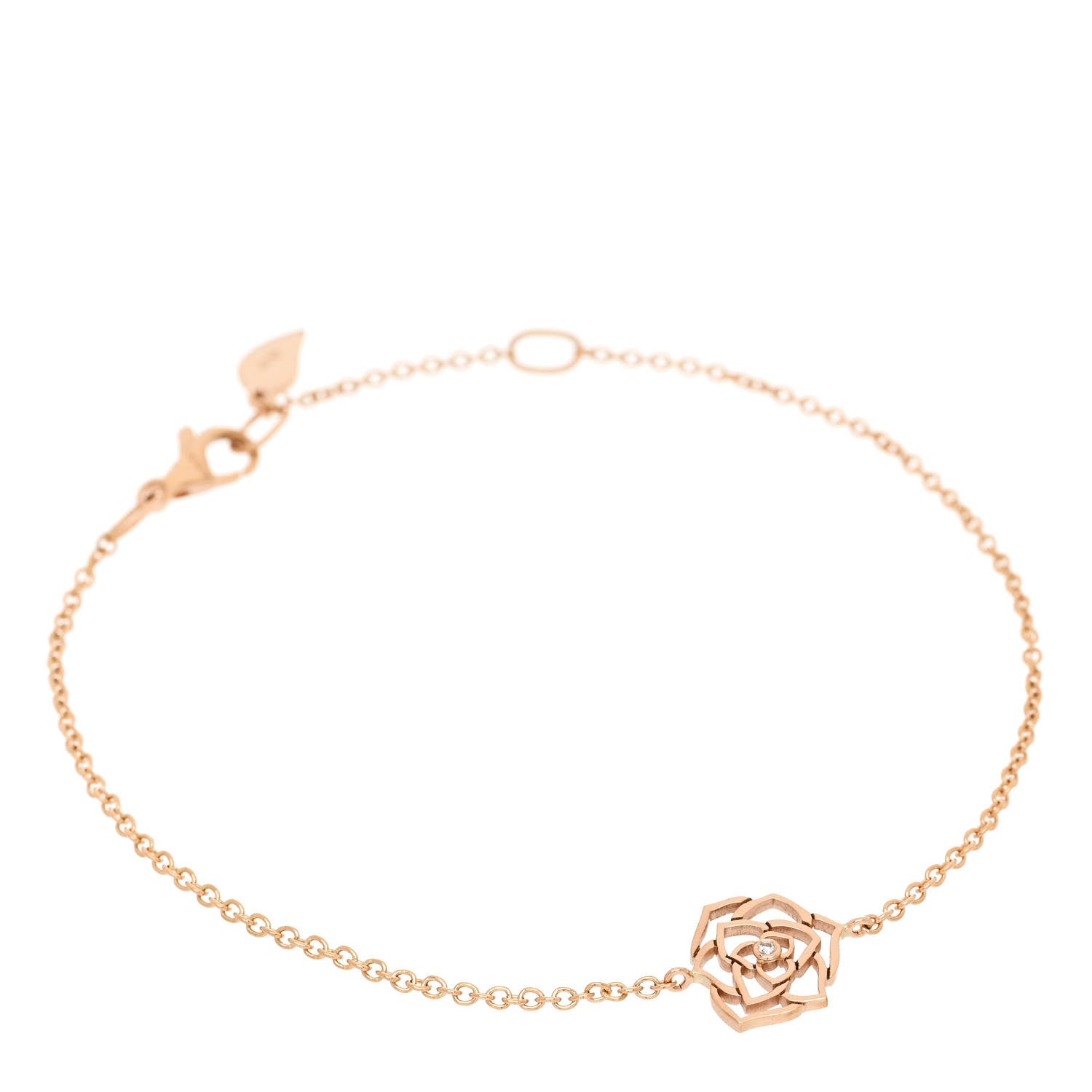 Piaget 18K Rose Gold Diamond Rose Bracelet 1 of 6