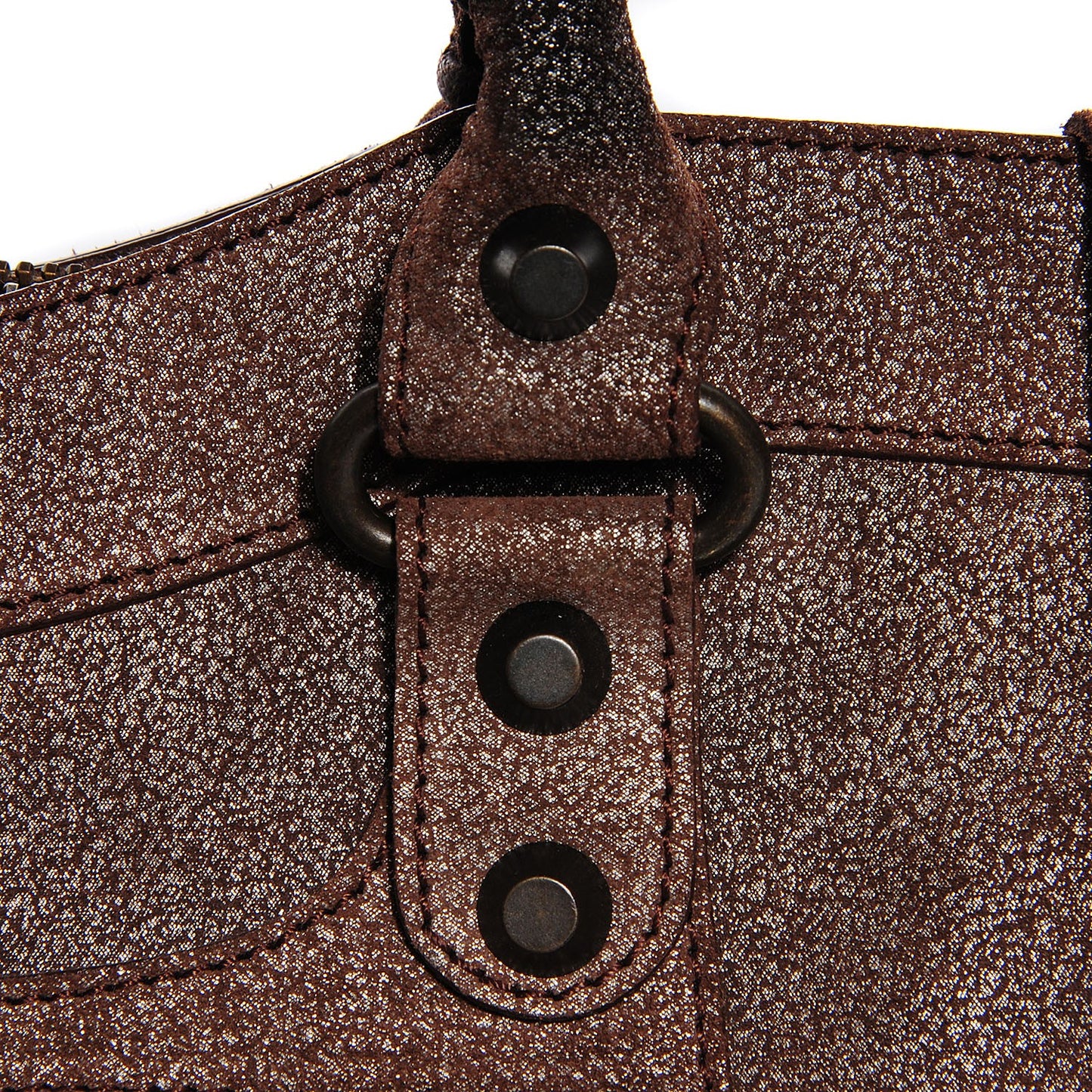 Metallic Craquele Calfskin Classic Hardware First Bronze