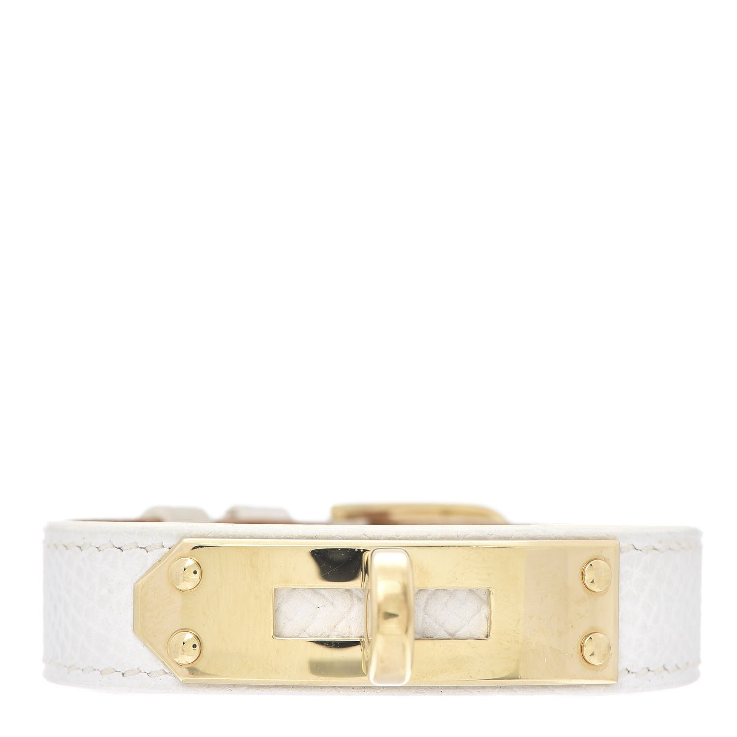 Hermes Epsom Kelly Watch Replacement Strap Band White 1 of 4