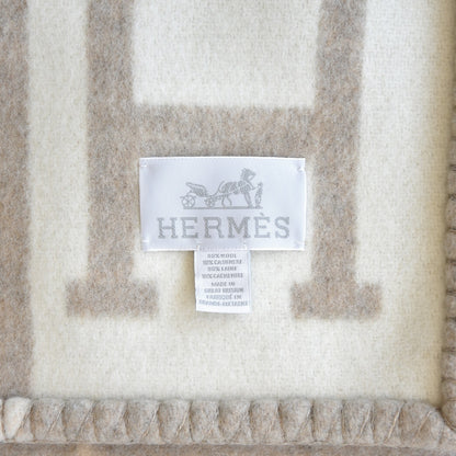 Hermes Wool Cashmere Avalon III Blanket Coco Camomille 4 of 4