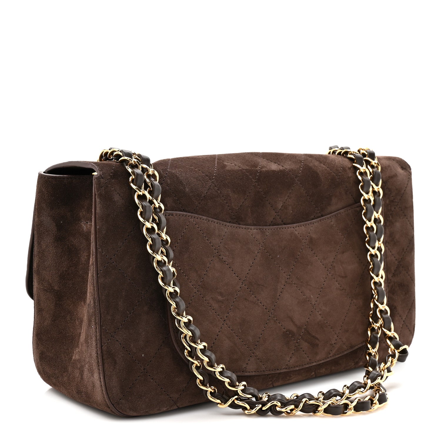 Chanel Suede Calfskin Small Souplissimo Maxi Flap Dark Brown 3 of 11