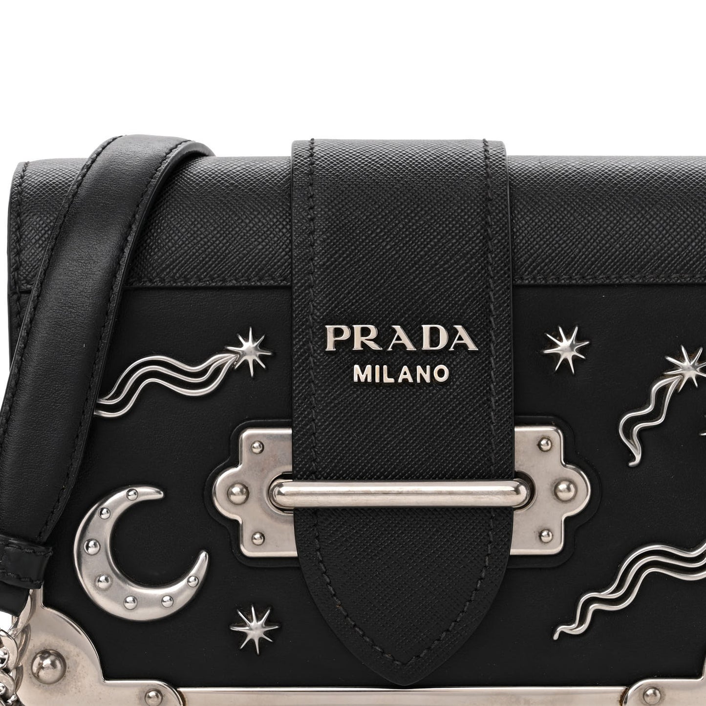 City Calf Saffiano Cahier Astrology Bag Black