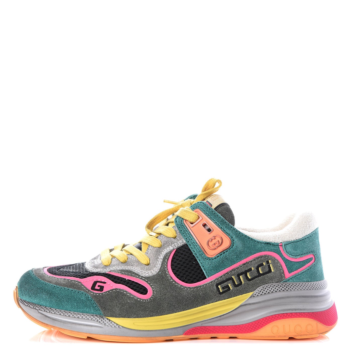 Suede Calfskin Womens Ultrapace Sneakers 37 Green