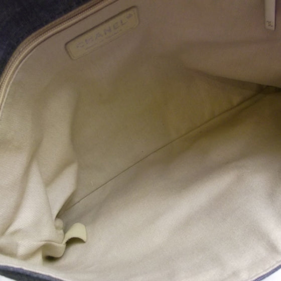 Chanel Denim Jersey Stitched Mademoiselle Messenger Bag 6 of 9