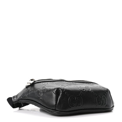 Gucci Calfskin GG Tennis Embossed Belt Bag Black 7 of 19