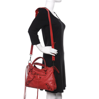 Balenciaga Agneau Classic Hardware Town Rouge Coquelicot 2 of 12