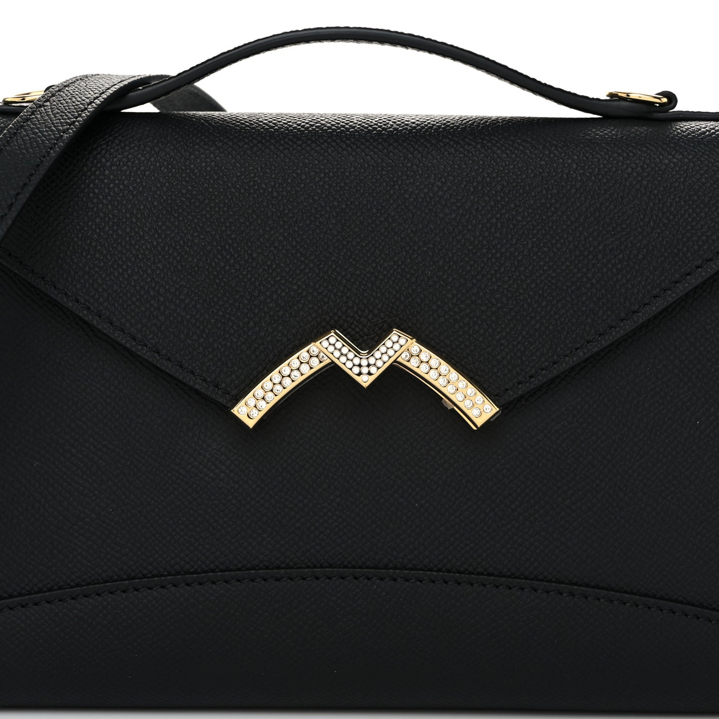 Carat Calfskin Gabrielle Clutch Black