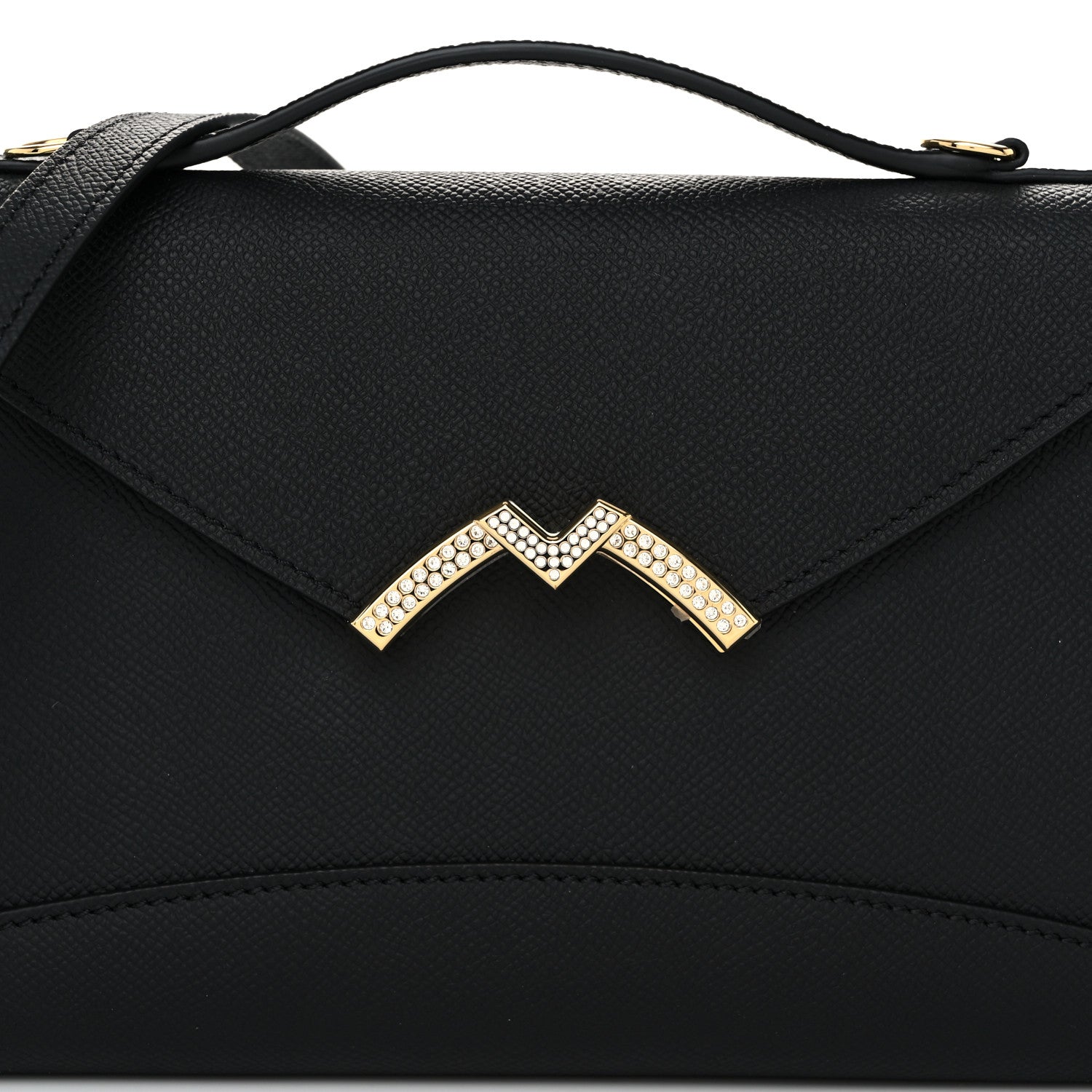 Moynat Carat Calfskin Gabrielle Clutch Black 7 of 10