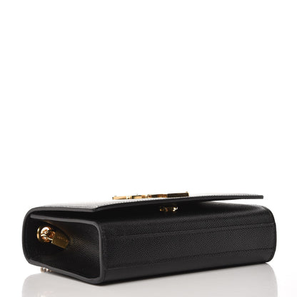 Saint Laurent Grain De Poudre Small Monogram Kate Satchel Black 4 of 7