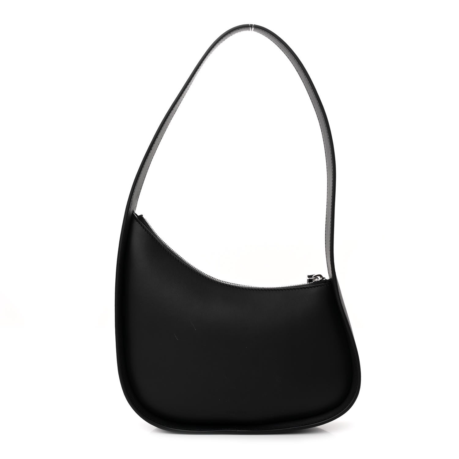 The Row Smooth Calfskin Half Moon Shoulder Bag Black 1 of 11