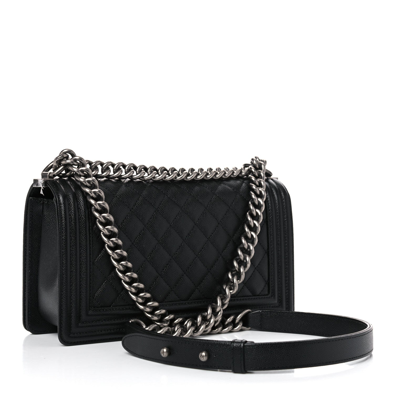 Chanel Caviar Quilted Medium Boy Flap Black 3 of 12