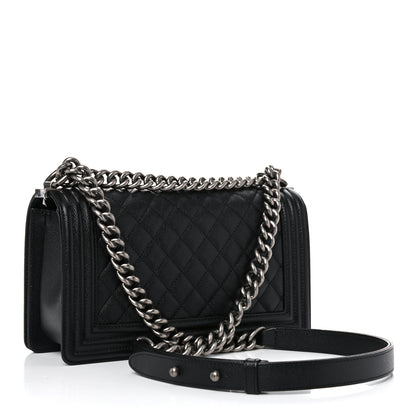 Chanel Caviar Quilted Medium Boy Flap Black 3 of 12