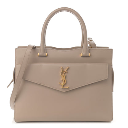 Saint Laurent Grain De Poudre Medium Uptown Tote Dark Beige 1 of 15