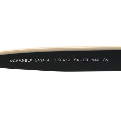 Chanel Acetate CC Butterfly Sunglasses 5414-A Black Beige 5 of 8