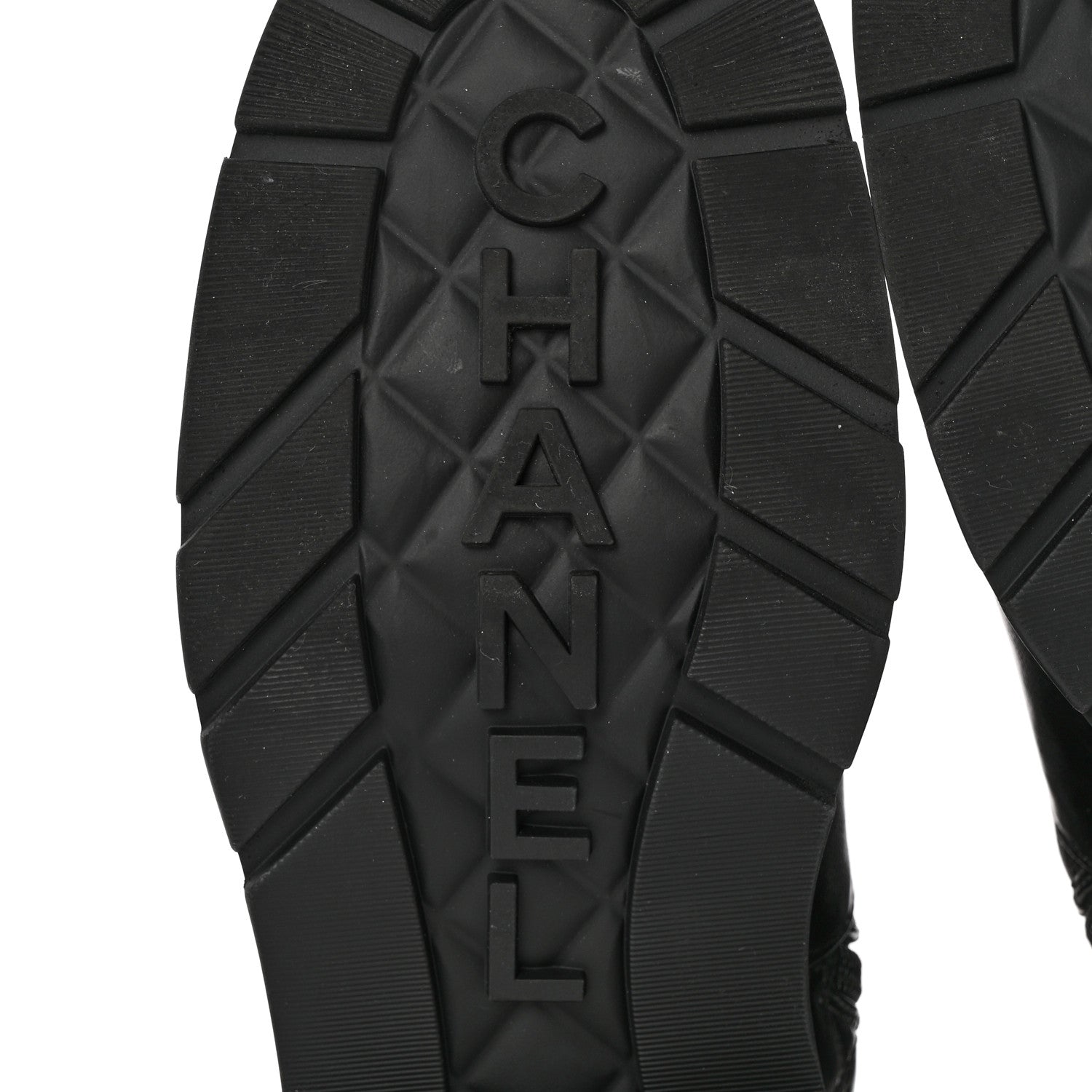 Chanel Shiny Calfskin Patent Quilted Chain Lace Up Combat Boots 37.5 Black 6 of 14