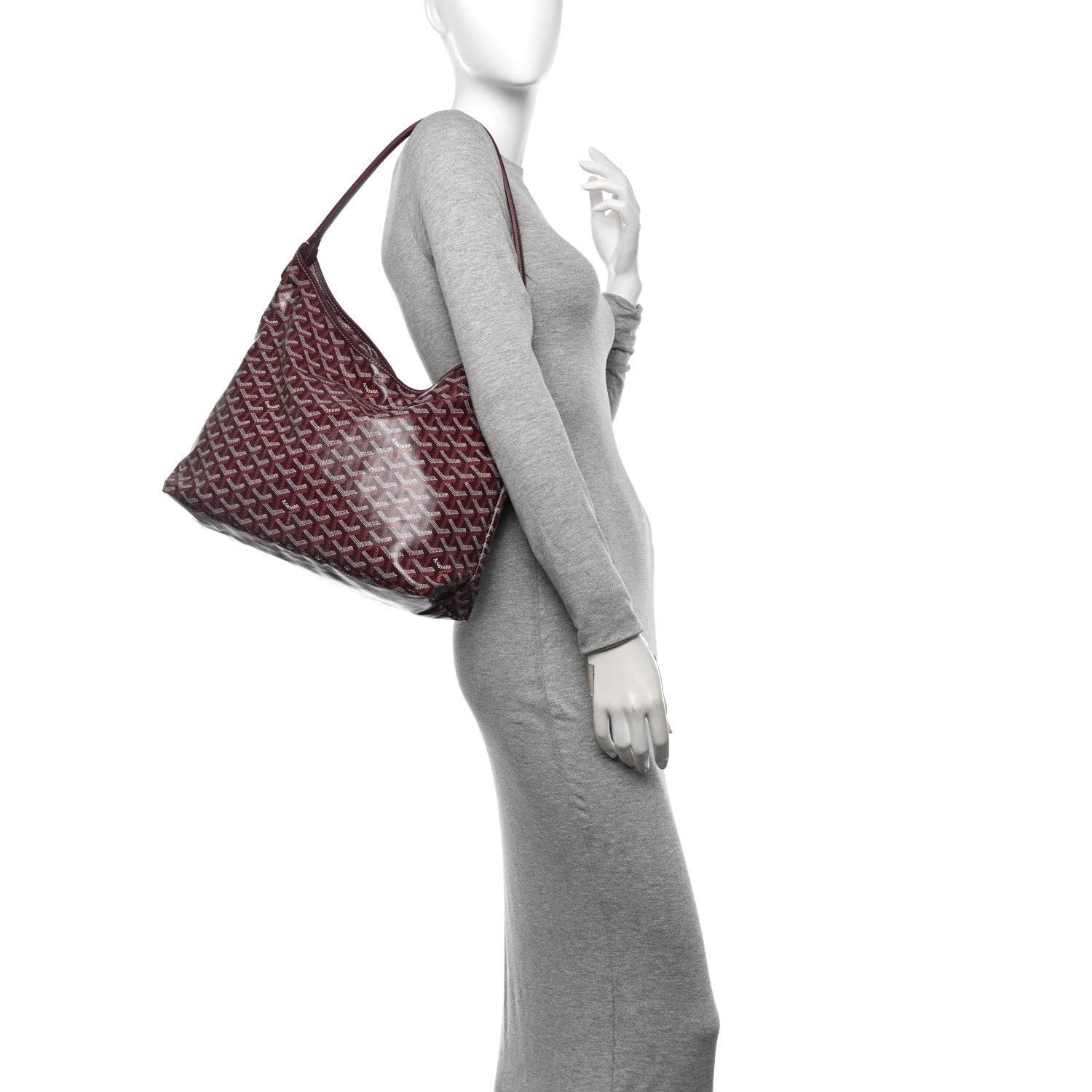 Goyard Goyardine Boheme Hobo Burgundy 2 of 12