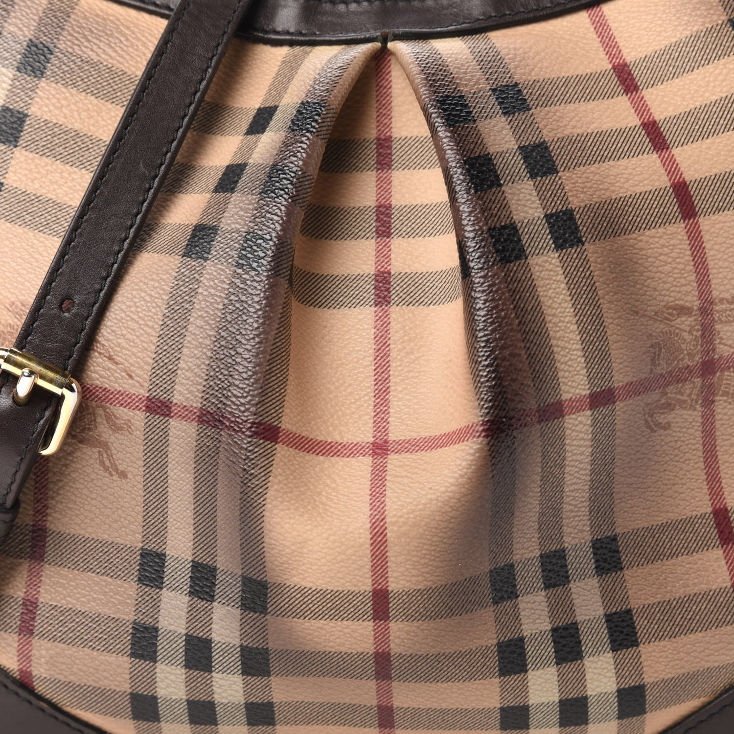 Burberry Haymarket Check Hartham Shoulder Bag Chocolate 10 of 12