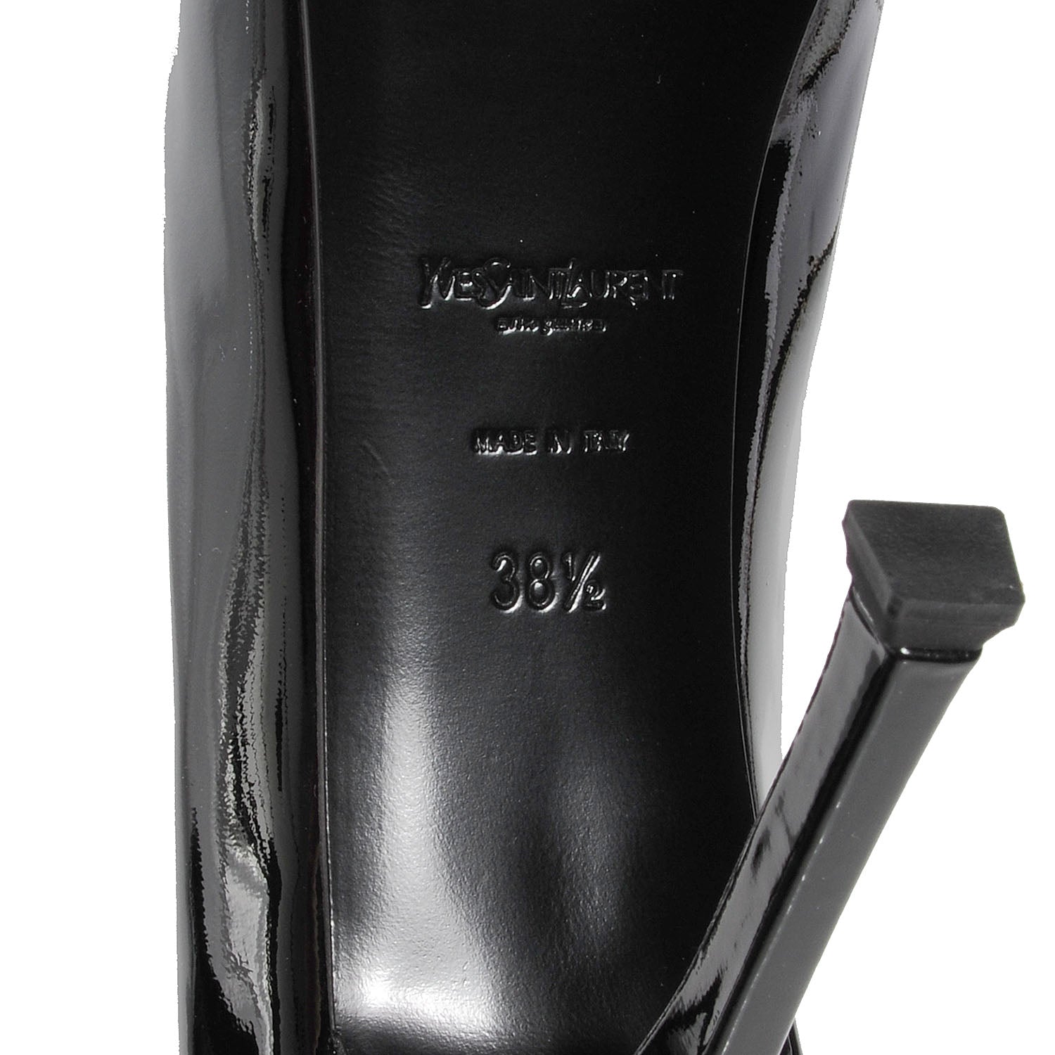 Saint Laurent Patent Vernice Tribtoo 80 Pumps 38.5 Black 6 of 7
