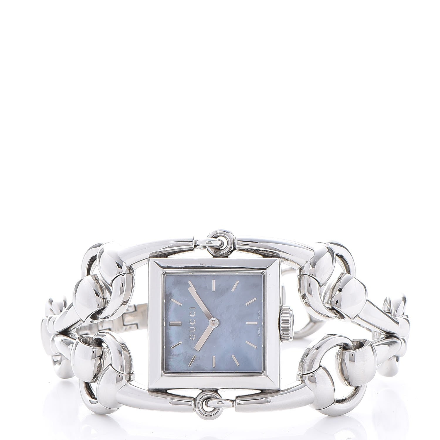 Gucci Stainless Steel Blue Mother of Pearl 20mm Signoria Quartz Watch 3 of 7