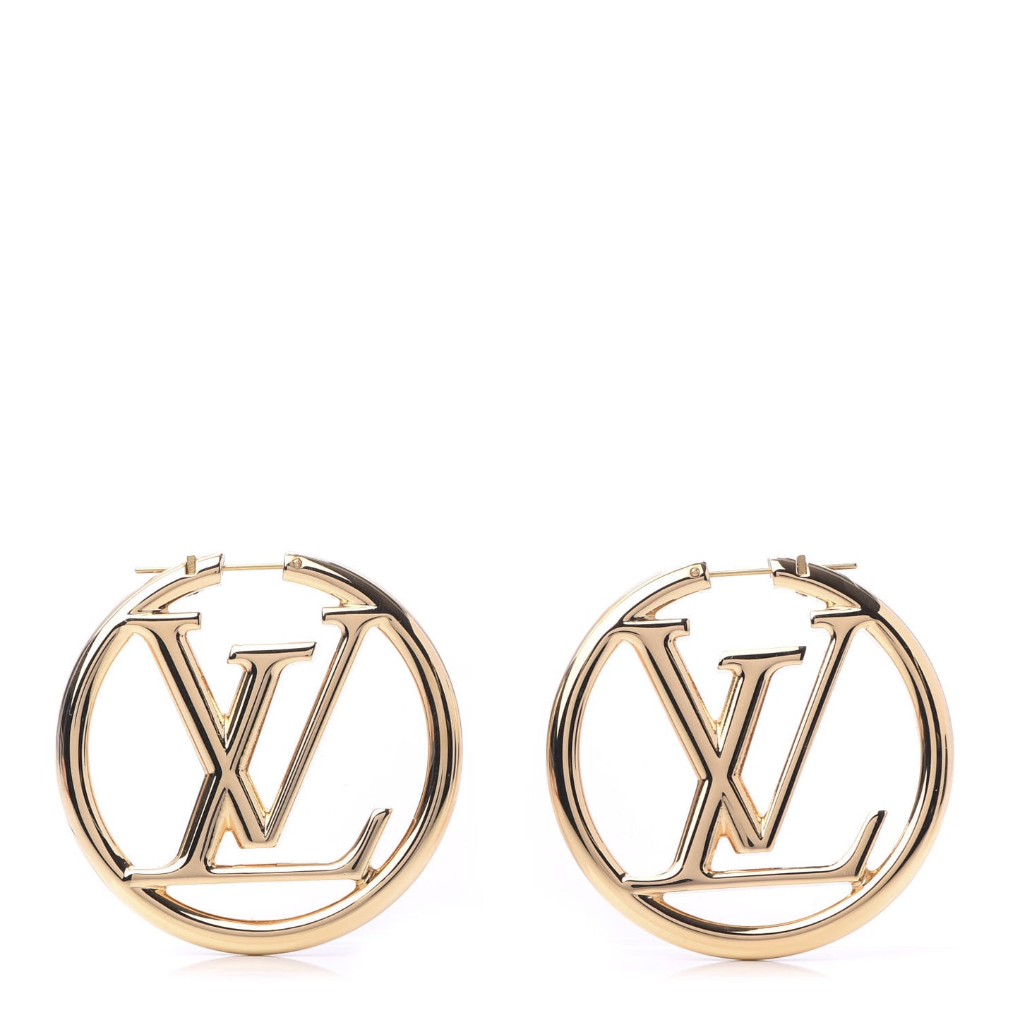 Metal Louise Hoop Earrings Gold