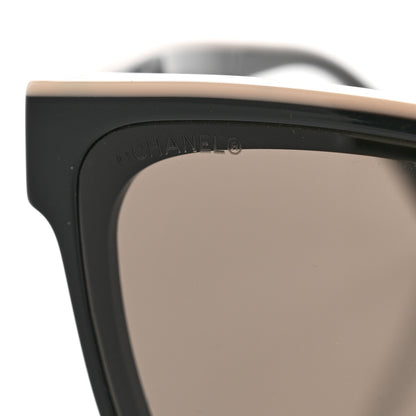 Chanel Acetate Logo Shield Sunglasses 5418 Black 7 of 8