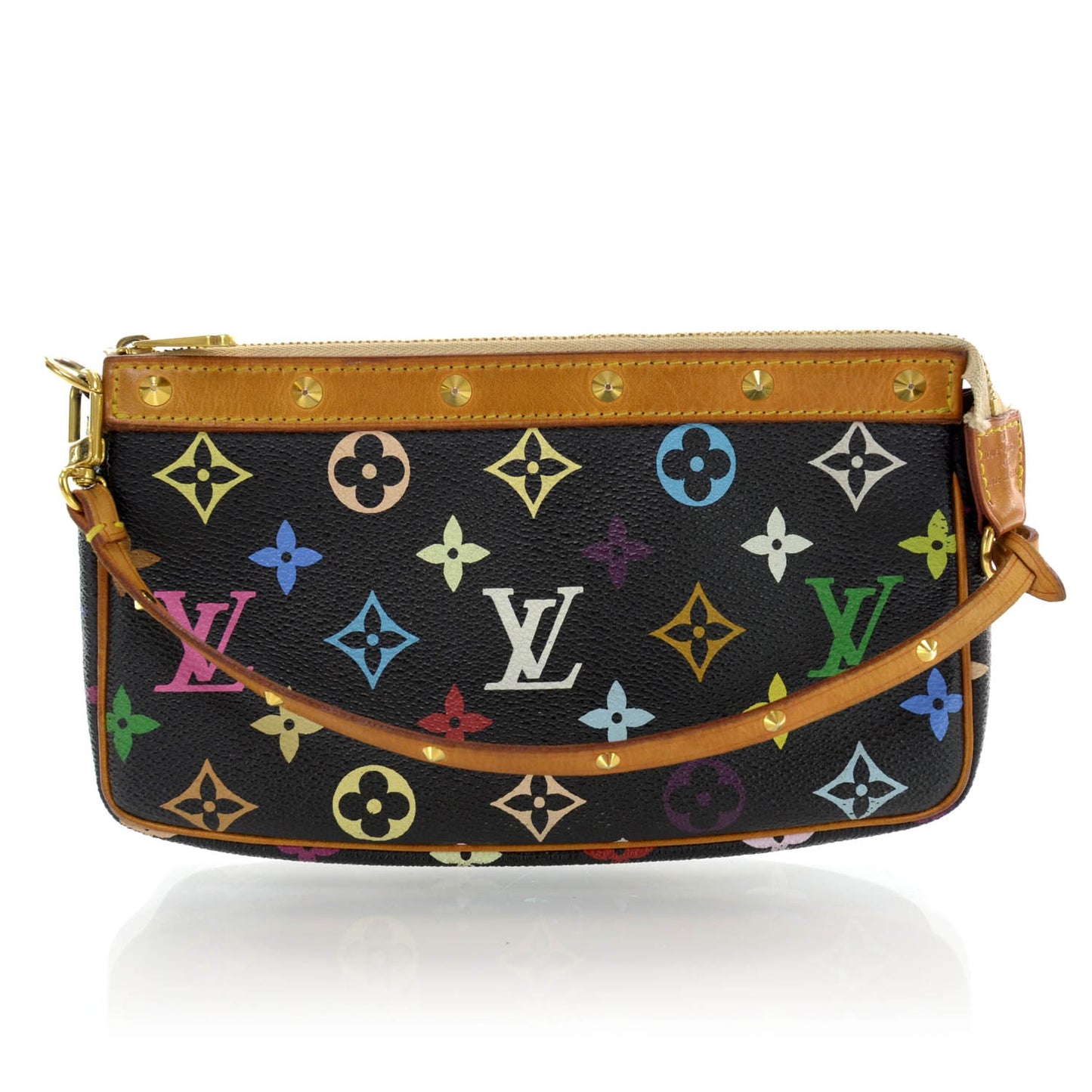 Monogram Multicolor Pochette Accessories Black
