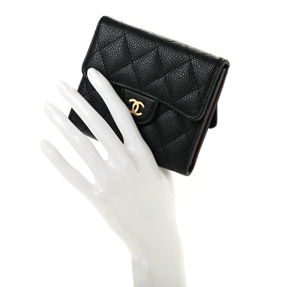 Chanel Caviar Quilted Compact Flap Wallet Black 2 of 8