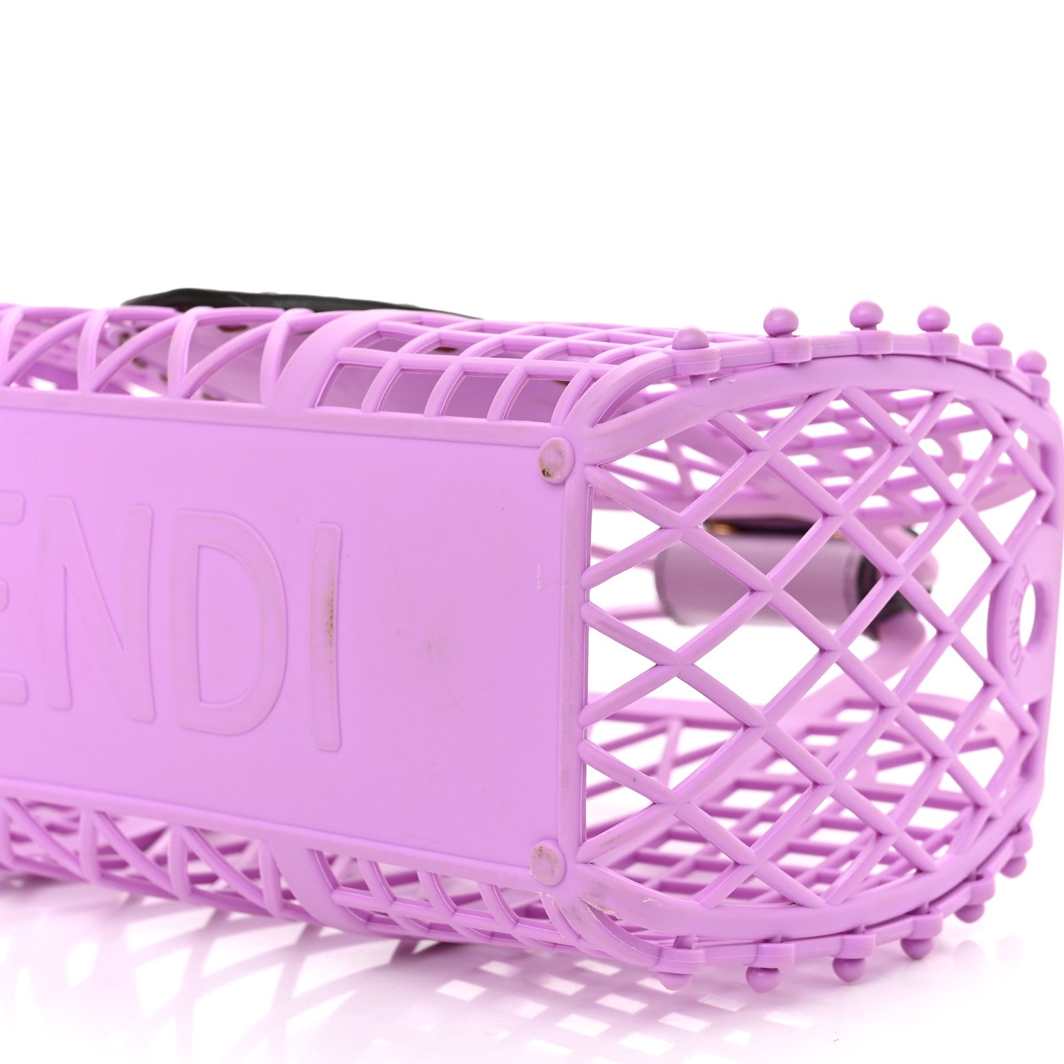 Fendi Recycled Plastic Vitello Liberty Matte Small Fendi Basket Violetta 11 of 15