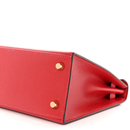 Hermes Epsom Kelly Sellier 25 Rouge Casaque 10 of 11