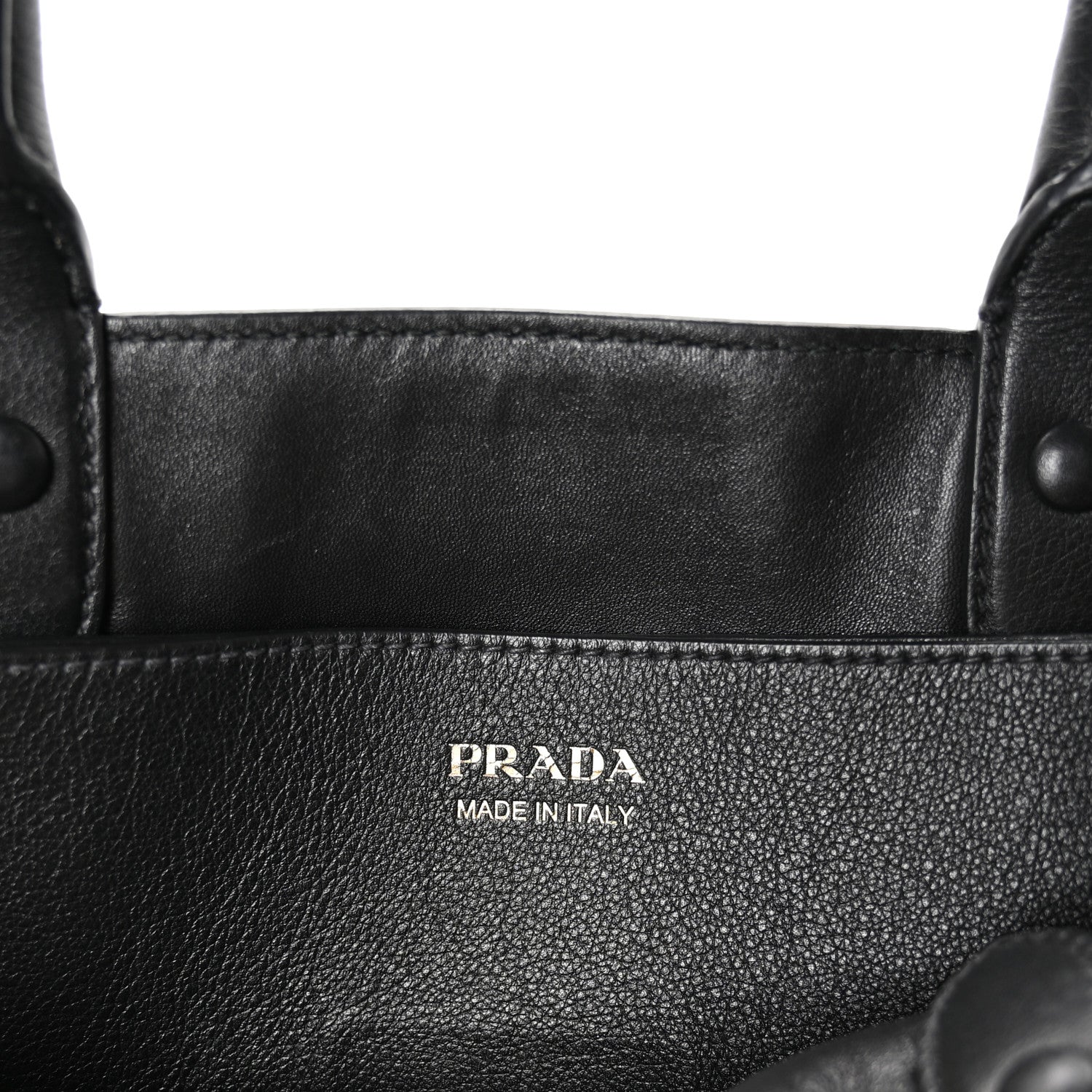 Prada Soft Grain Calfskin Large Buckle Bag With Belt Black 6 of 10