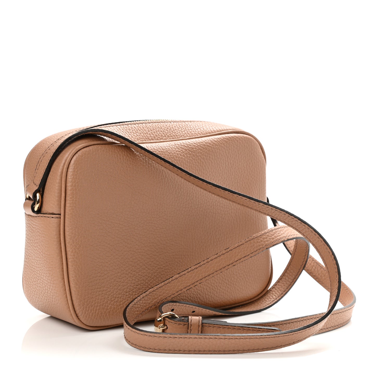 Pebbled Calfskin Small Soho Disco Bag Camelia