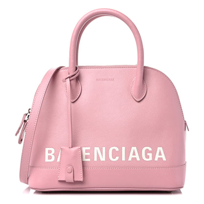 Balenciaga Grained Calfskin S Ville Top Handle Bag Pink White 1 of 9