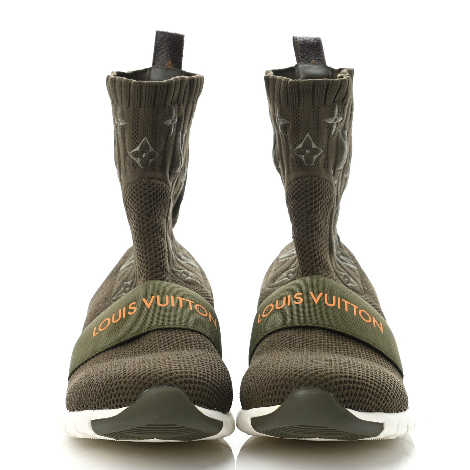 Louis Vuitton Monogram Stretch Fabric Aftergame Sneaker Boots 37.5 2 of 4