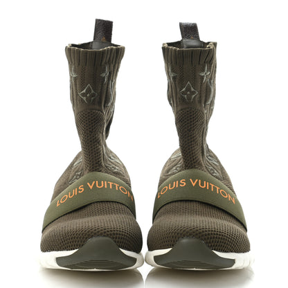 Louis Vuitton Monogram Stretch Fabric Aftergame Sneaker Boots 37.5 2 of 4