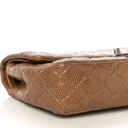 Chanel Crinkled Patent Quilted Medium Double Flap Brown 5 of 19