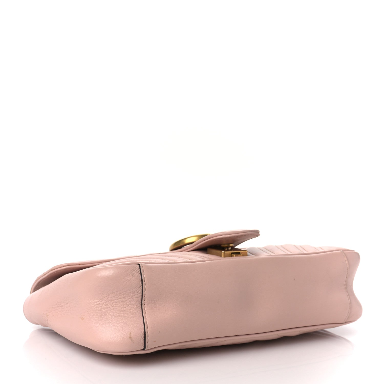 Gucci Calfskin Matelasse Small GG Marmont Shoulder Bag Perfect Pink 3 of 11