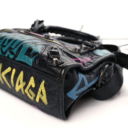 Balenciaga Agneau Arena Graffiti All Over Classic Hardware Mini City Black Multicolor 9 of 9