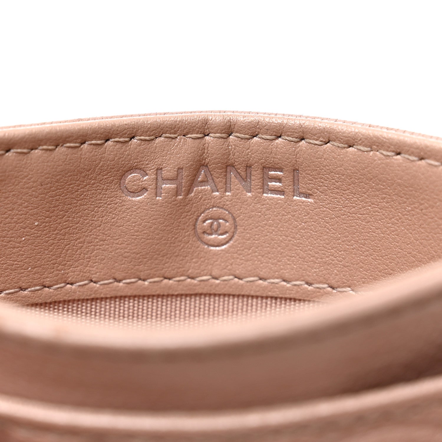 Chanel Goatskin Camellia Embossed Card Holder Light Pink 6 of 8