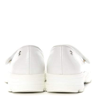 Chanel Patent Calfskin Mary Jane Strap Pumps 36.5 White 6 of 11
